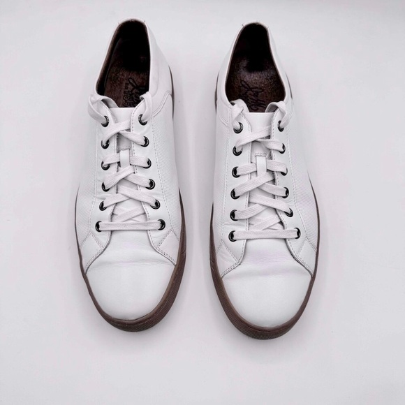Johnston & Murphy Est 1859 Mens White Leather Round Toe Lace Up Sneakers Sz 10.5 - Picture 2 of 10